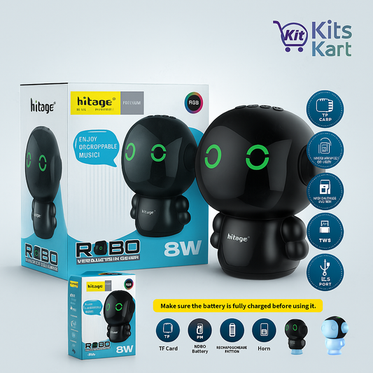Robo V5.3 Bluetooth Speaker, Premium RGB, 8W